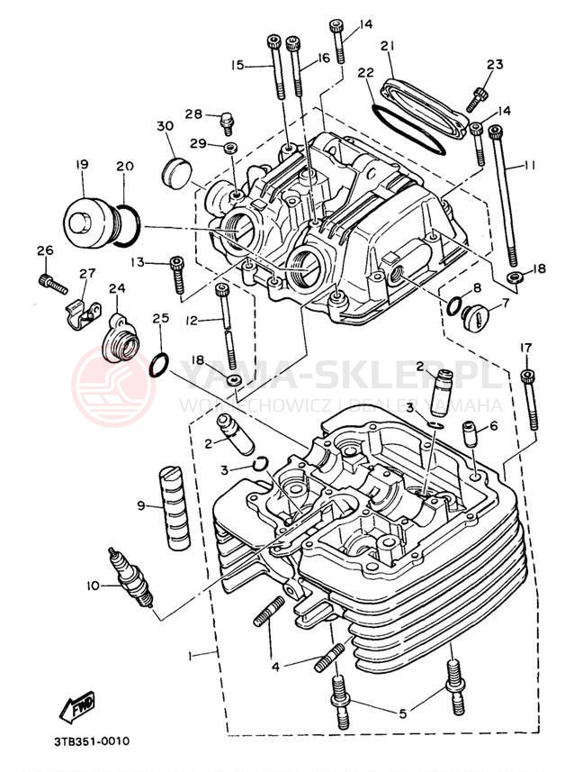 Schemat "głowica" do Yamaha XT600ED/XT600EDC