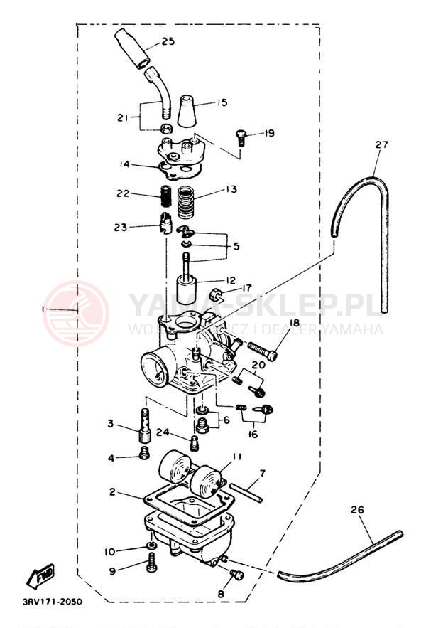 Schemat "Gaźnik" do Yamaha Y-ZINGER PW80E