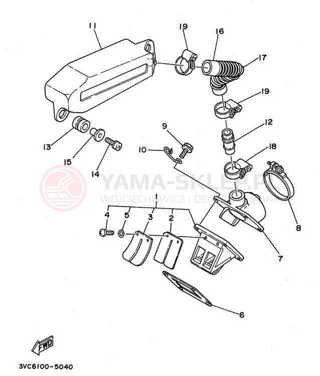 Schemat "Wtrysk paliwa" do Yamaha RT180K