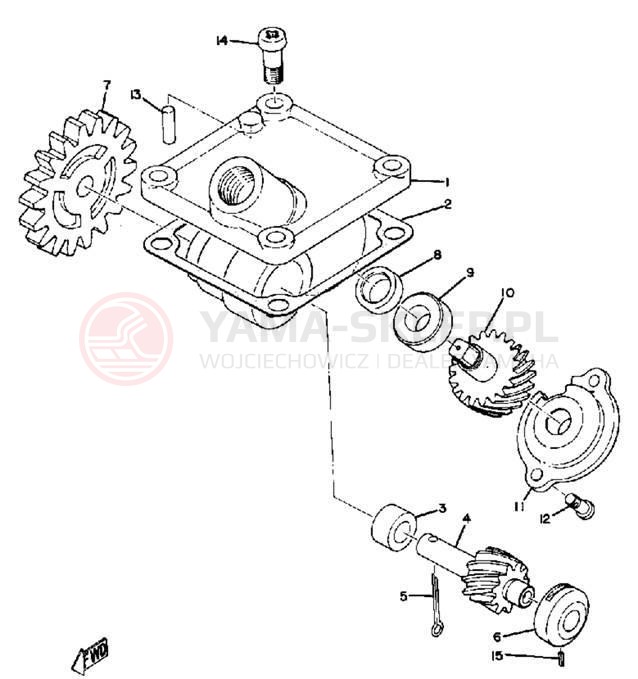 Schemat "Jednostka przekładniowa" do Yamaha TR2 TR2B TR2B