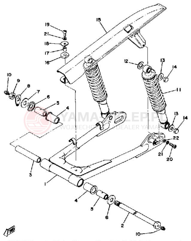 Schemat "wahacz" do Yamaha RD400E