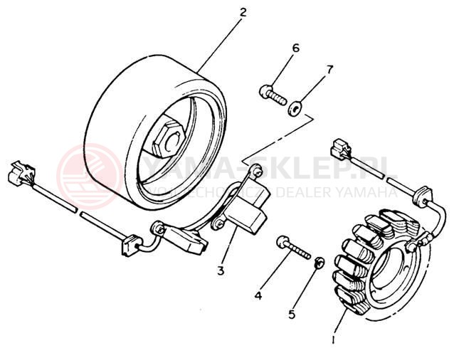Schemat "prądnica" do Yamaha XVZ12TDK