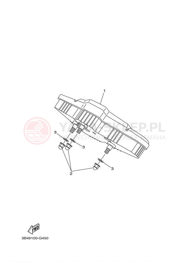 Schemat "licznik" do Yamaha YFM700DHE