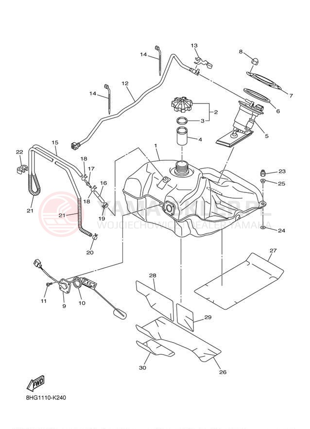 Schemat "zbiornik paliwa" do Yamaha APEX XTX RX10PXTER/RX10PXTEL