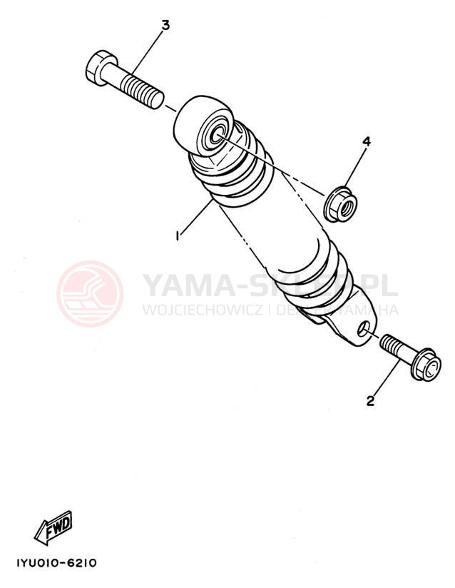 Schemat "zawieszenie tył" do Yamaha RAZZ SH50L