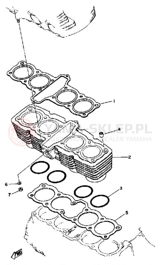 Schemat "cylinder" do Yamaha XS1100G