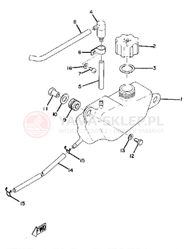 Schemat "Miska olejowa" do Yamaha MX175B