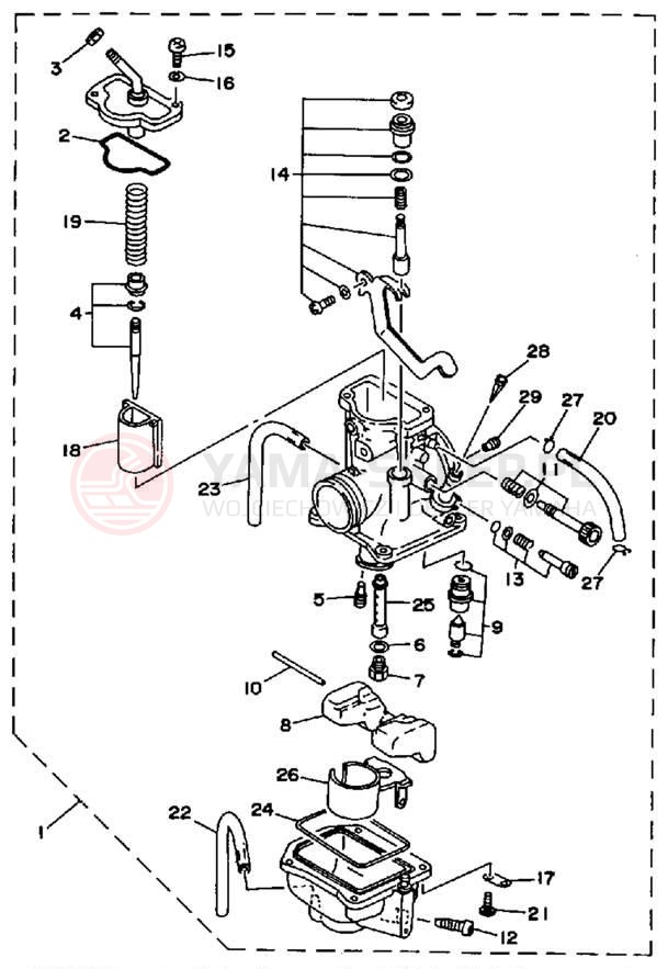 Schemat "Gaźnik" do Yamaha WR200RD