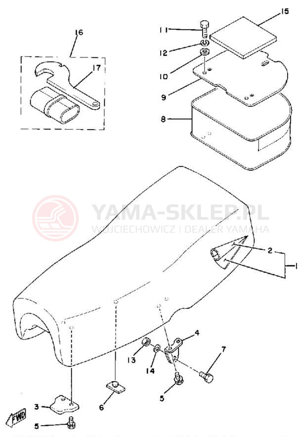 Schemat "siedzenie" do Yamaha IT425G