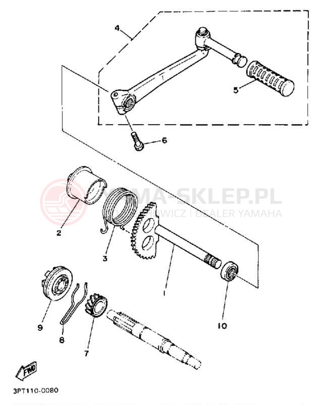 Schemat "rozrusznik" do Yamaha Y-ZINGER PW50A