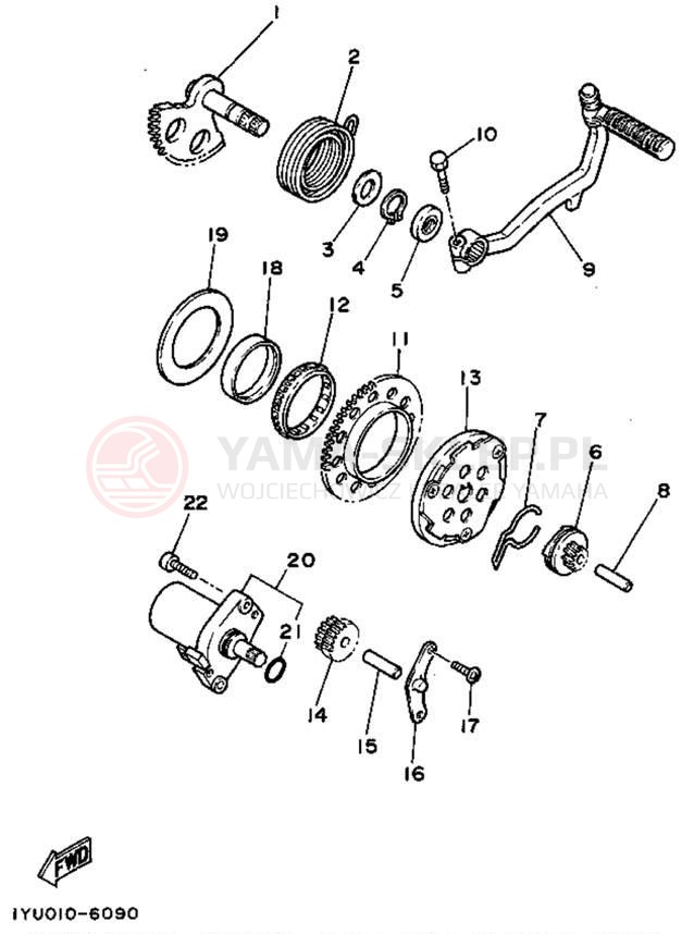 Schemat "rozrusznik" do Yamaha SH50MA/SH50A