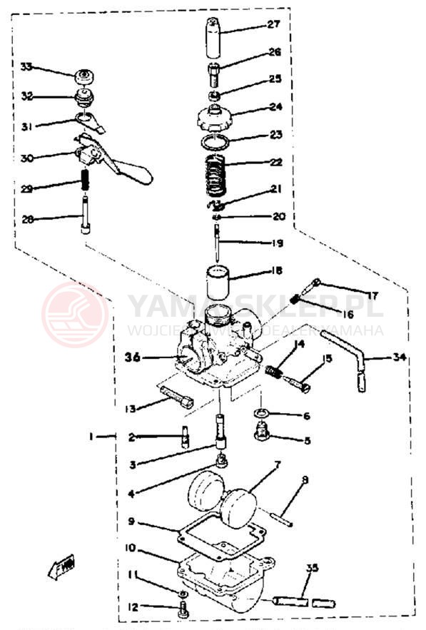 Schemat "Gaźnik" do Yamaha GTMXC/GT80C