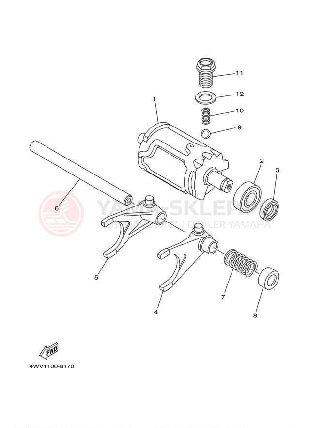 Schemat "Wodziki, automat" do Yamaha GRIZZLY YFM600FM/YFM600FMC