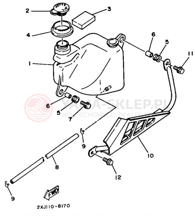 Schemat "Miska olejowa" do Yamaha BLASTER YFS200D