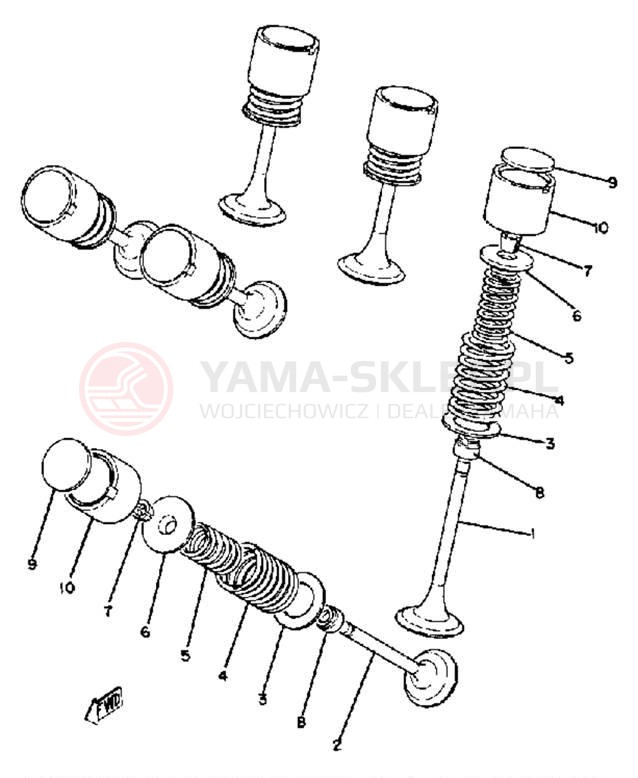Schemat "zawory" do Yamaha XS850G