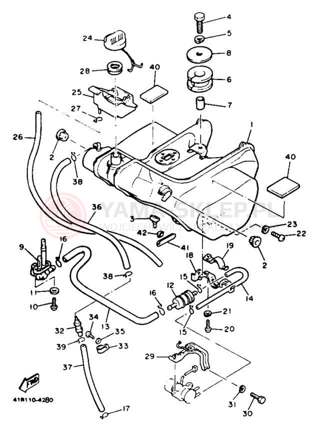 Schemat "zbiornik paliwa" do Yamaha XVZ12DL/XVZ12DKC2