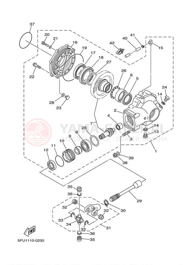 Schemat "Wał napędowy" do Yamaha BIG BEAR BUCKMASTER YFM400FHM