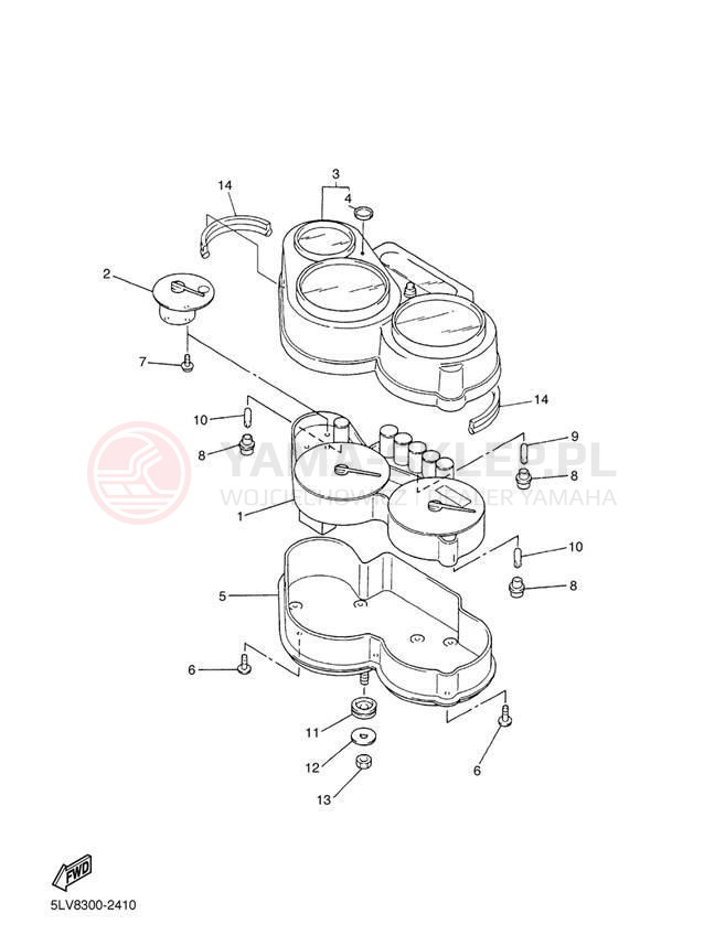 Schemat "licznik" do Yamaha FZ1 FZS1000P/FZS1000PC