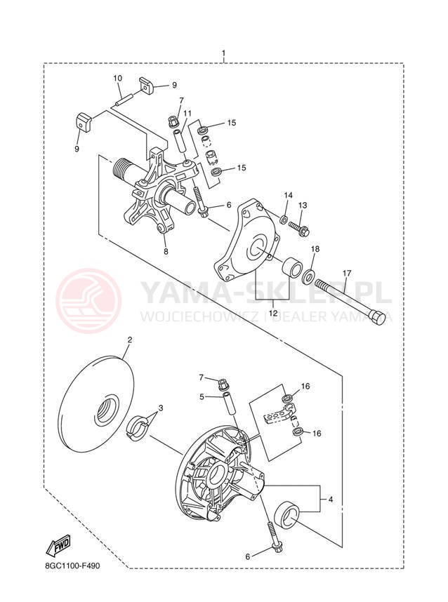 Schemat "REBUILD KIT" do Yamaha PHAZER XTX PZ50XTEW