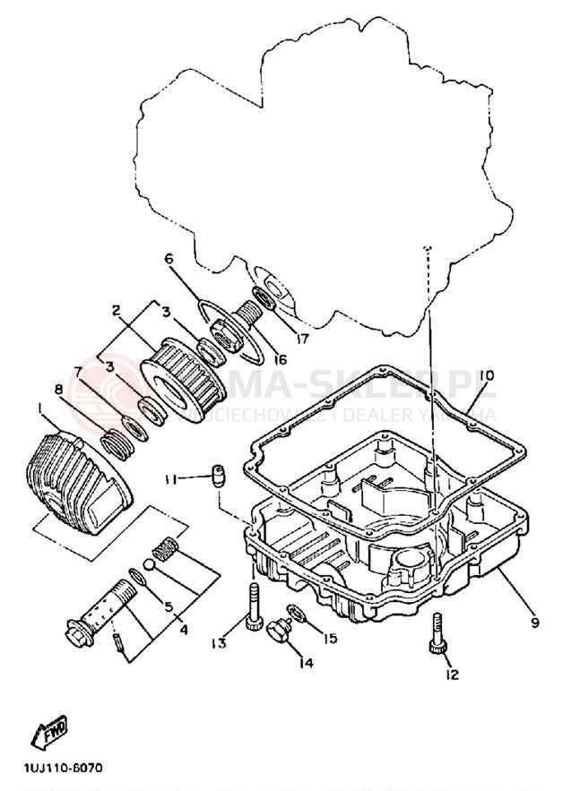 Schemat "Filtr oleju" do Yamaha RADIAN YX600TC/YX600T