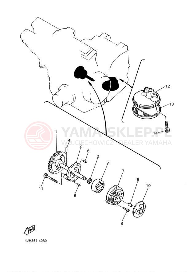 Schemat "Pompa olejowa" do Yamaha YZF600R YZF600RM/YZF600RMC