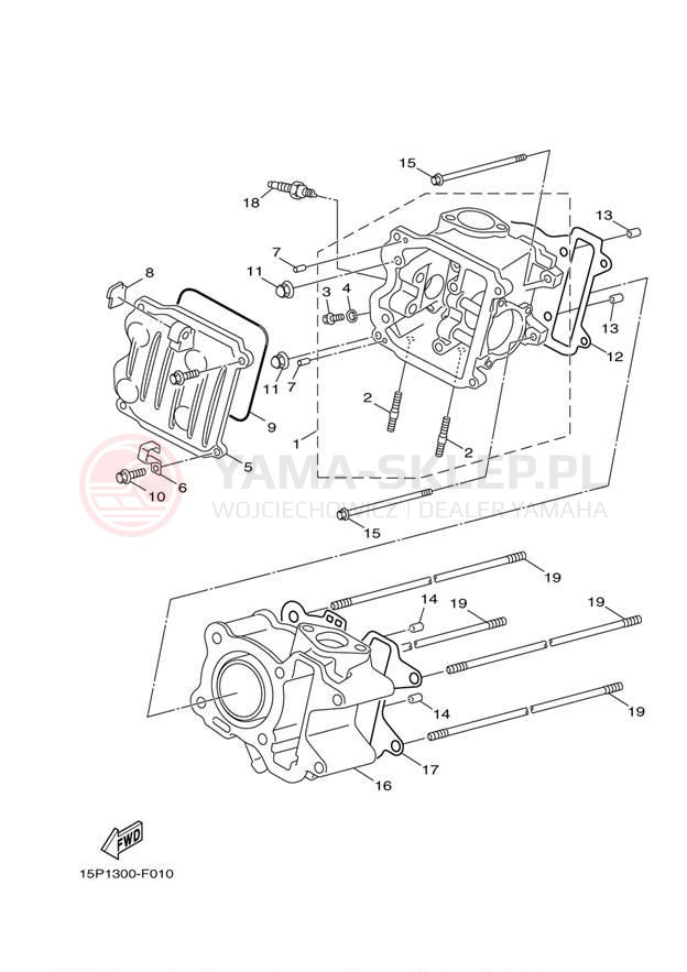 Schemat "głowica" do Yamaha C3 XF50YR/XF50YS