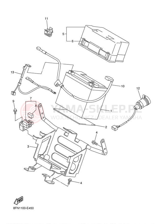 Schemat "układ elektryczny" do Yamaha VK PRO VK10BR