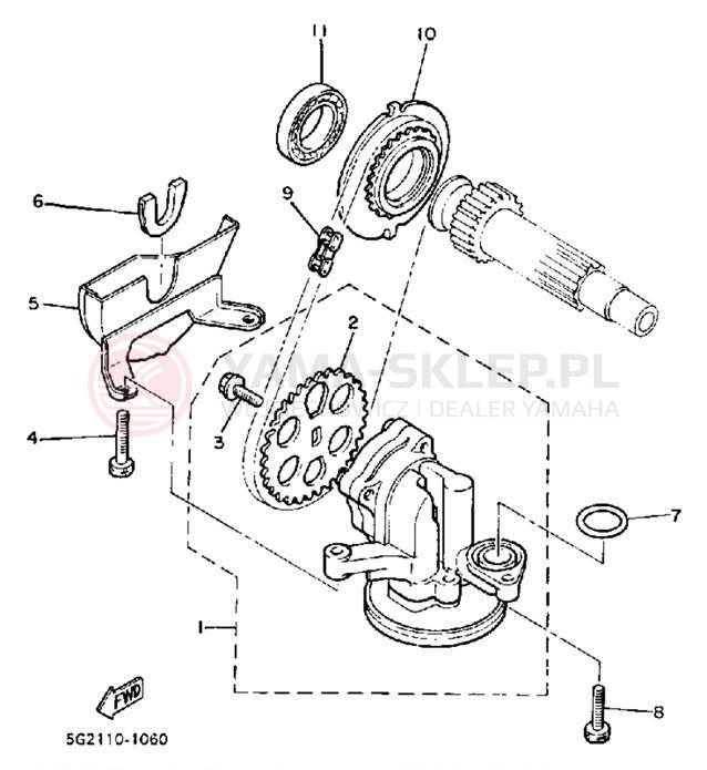 Schemat "Pompa olejowa" do Yamaha MAXIM XJ700N/XJ700NC
