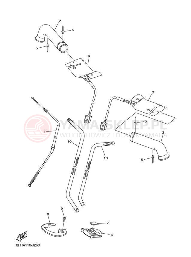 Schemat "Układ chlodzenia" do Yamaha APEX XTX RX10PXTDB/RX10PXTDW