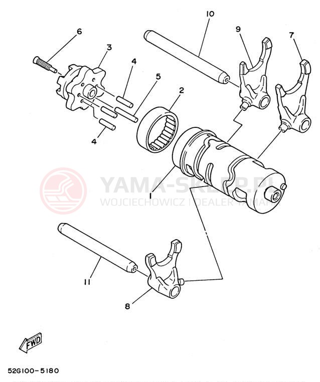 Schemat "Wodziki, automat" do Yamaha YFB250UH_M/YFB250H_MN