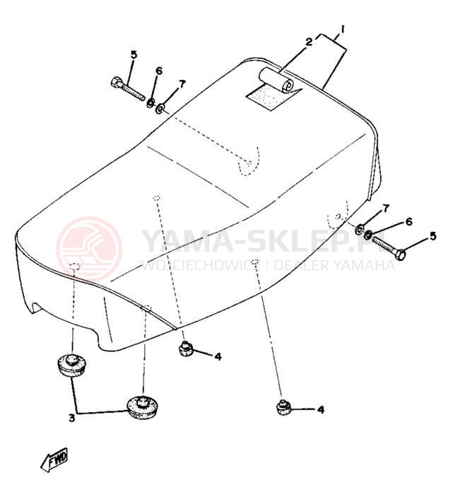 Schemat "siedzenie" do Yamaha YZ80E