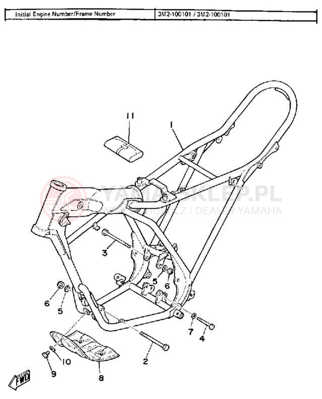 Schemat "Rama " do Yamaha MX175G