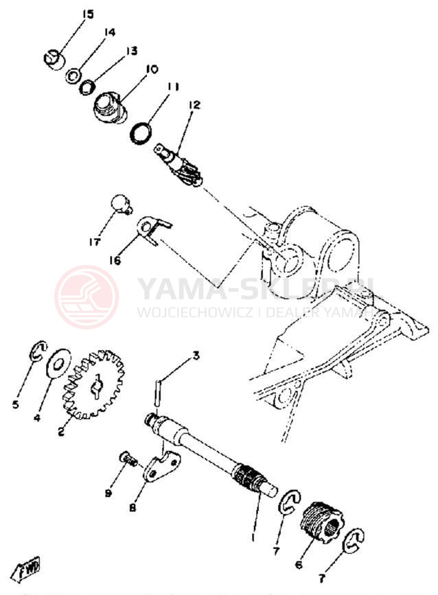Schemat "Tryby licznika" do Yamaha RD400E