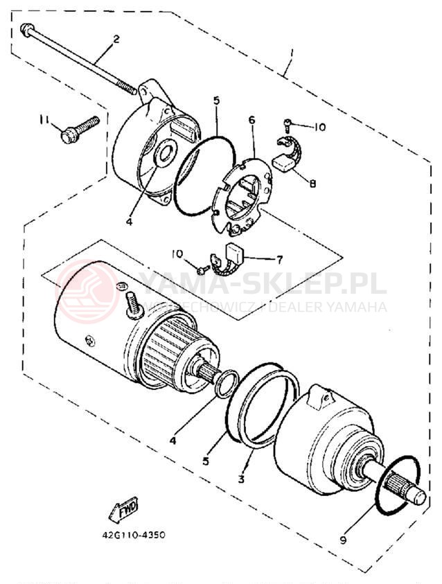 Schemat "rozrusznik" do Yamaha VIRAGO 1100 XV1100TC/XV1100T