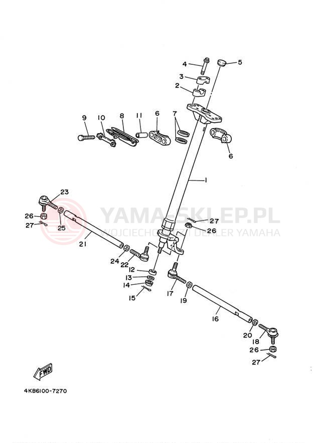 Schemat "Półki zawieszenia" do Yamaha WOLVERINE YFM350FXM/YFM350FXMC