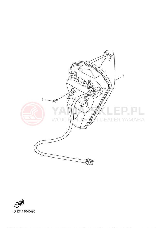Schemat "lampa tył" do Yamaha APEX XTX RX10PXTER/RX10PXTEL