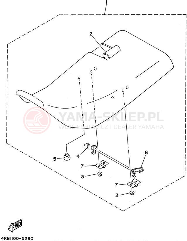 Schemat "siedzenie" do Yamaha WOLVERINE YFM35FXG_M