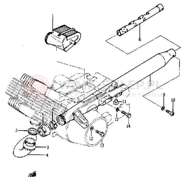 Schemat "Filtr powietrza" do Yamaha YA6