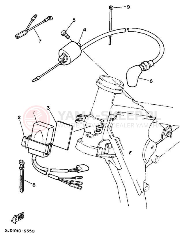 Schemat "układ elektryczny" do Yamaha YZ250WRW