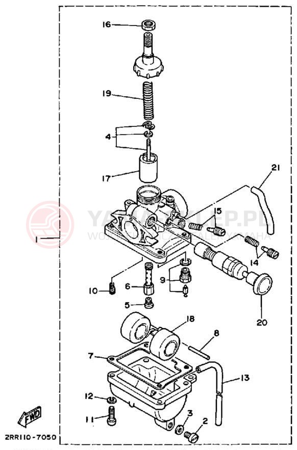 Schemat "Gaźnik" do Yamaha YSR50W