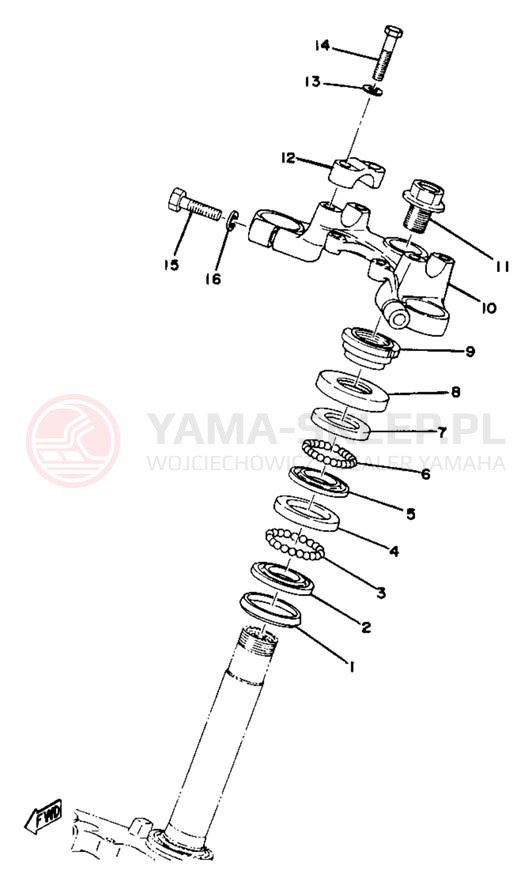 Schemat "Półki zawieszenia" do Yamaha YZ80E