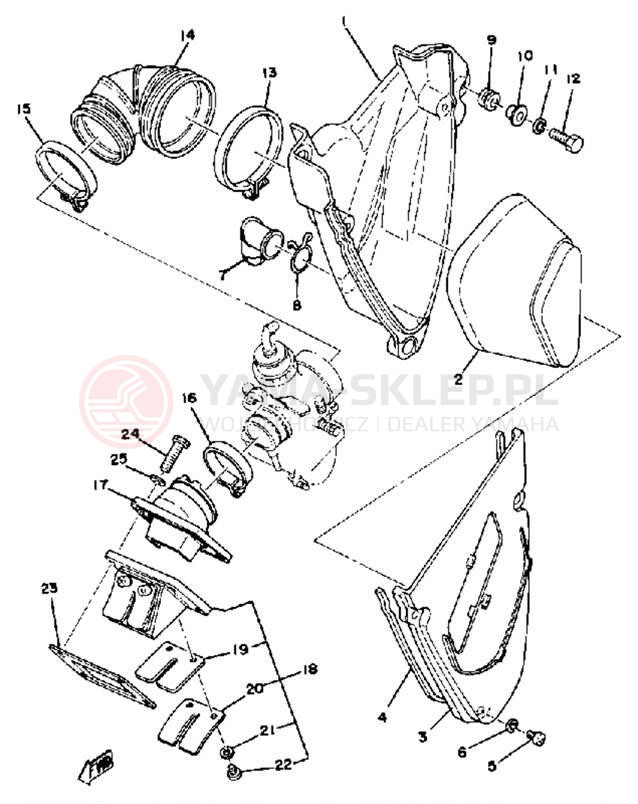 Schemat "Wtrysk paliwa" do Yamaha YZ125B