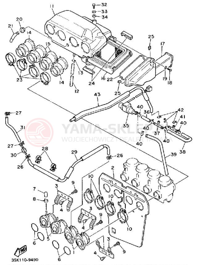 Schemat "Filtr powietrza" do Yamaha FJ1200WC/FJ1200W
