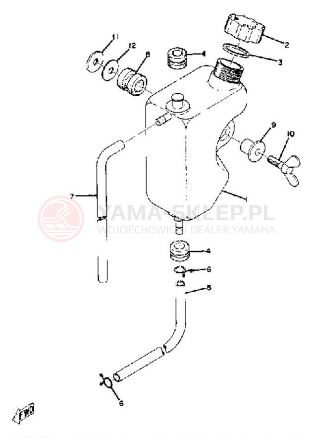 Schemat "Miska olejowa" do Yamaha YZ80A