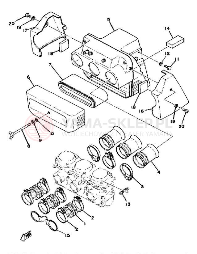 Schemat "Wtrysk paliwa" do Yamaha XS750SE-31