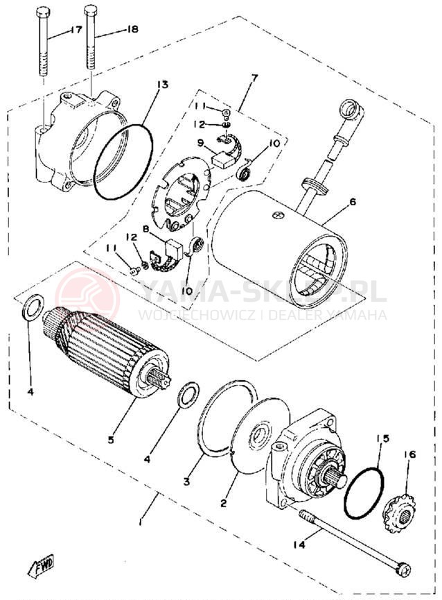Schemat "rozrusznik" do Yamaha XS400D