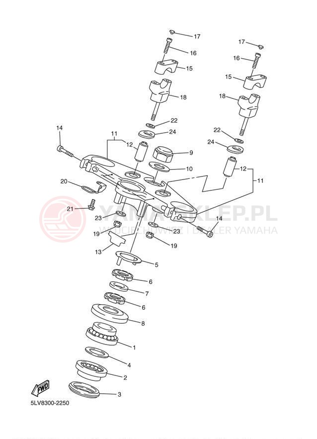 Schemat "Półki zawieszenia" do Yamaha FZ1 FZS1T/FZS1TC