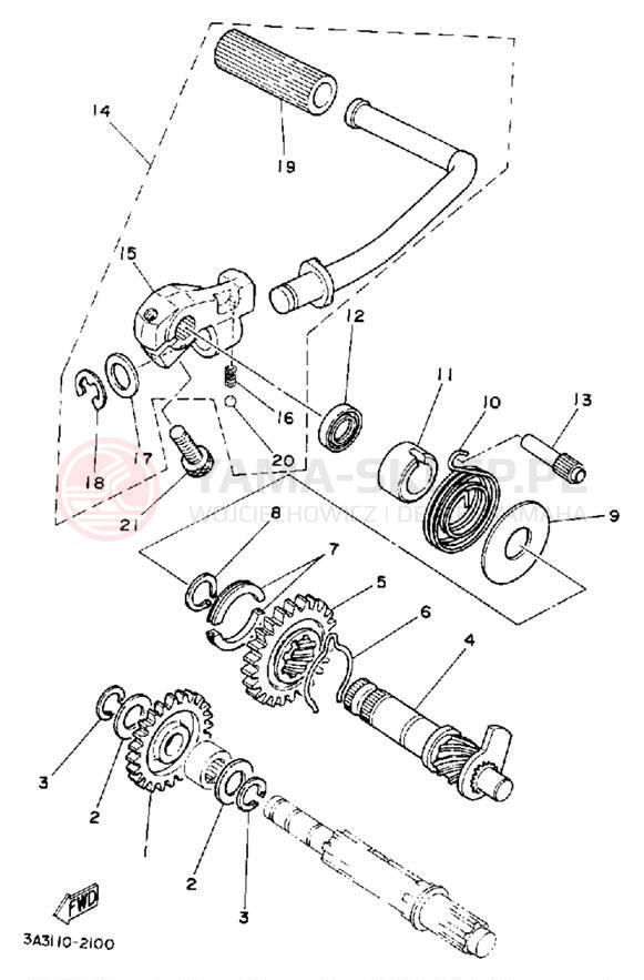 Schemat "rozrusznik" do Yamaha RT100E