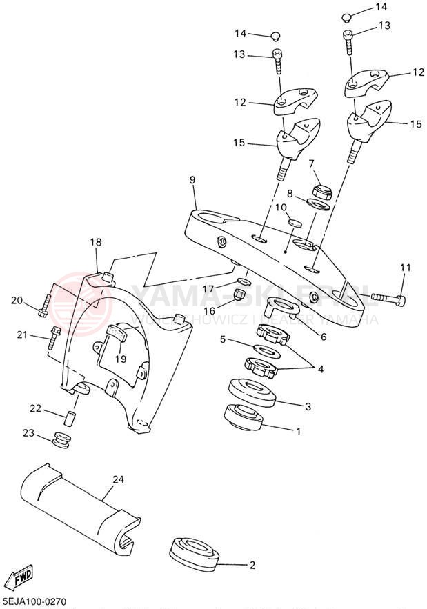 Schemat "Półki zawieszenia" do Yamaha XVZ13LTN/XVZ13LTNC