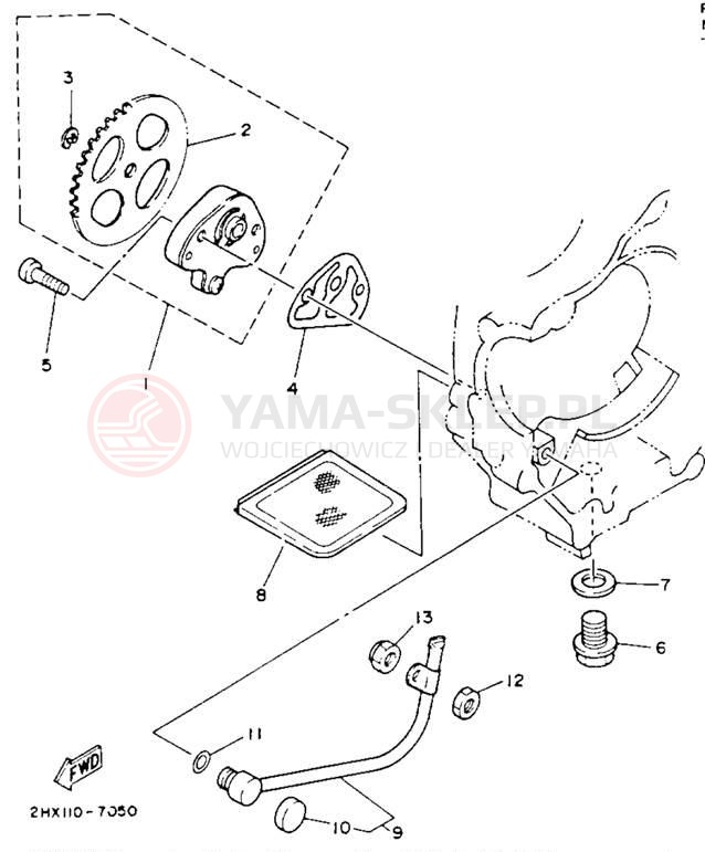 Schemat "Pompa olejowa" do Yamaha CHAMP YFM100T